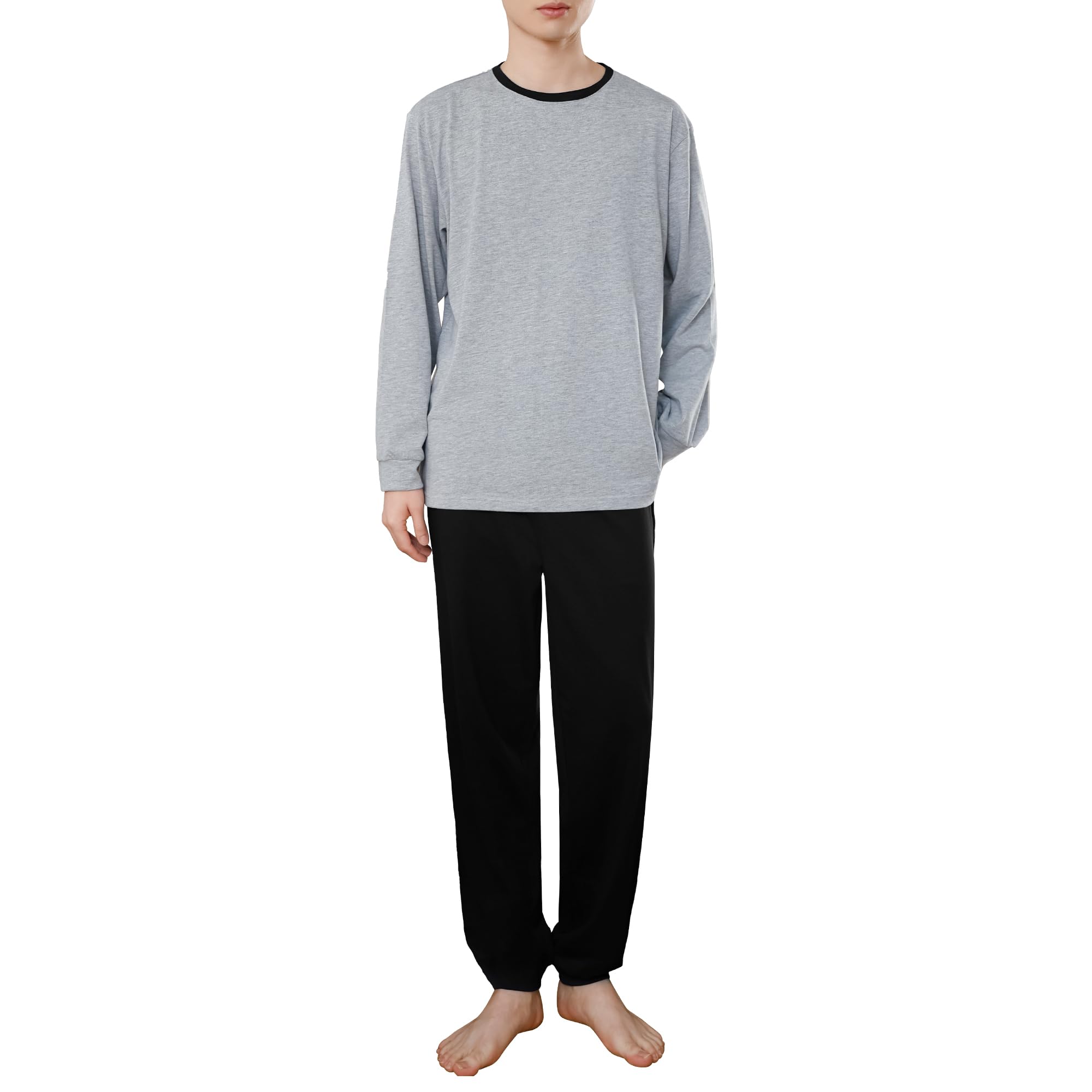 

Пижама Вулкандон с длинными рукавами и Идеально для и и Нежная на Мягкая и Свободный крой с Круглым Идеально для Домашней одежды или Выхода Серо-голубой или Размер чёрный