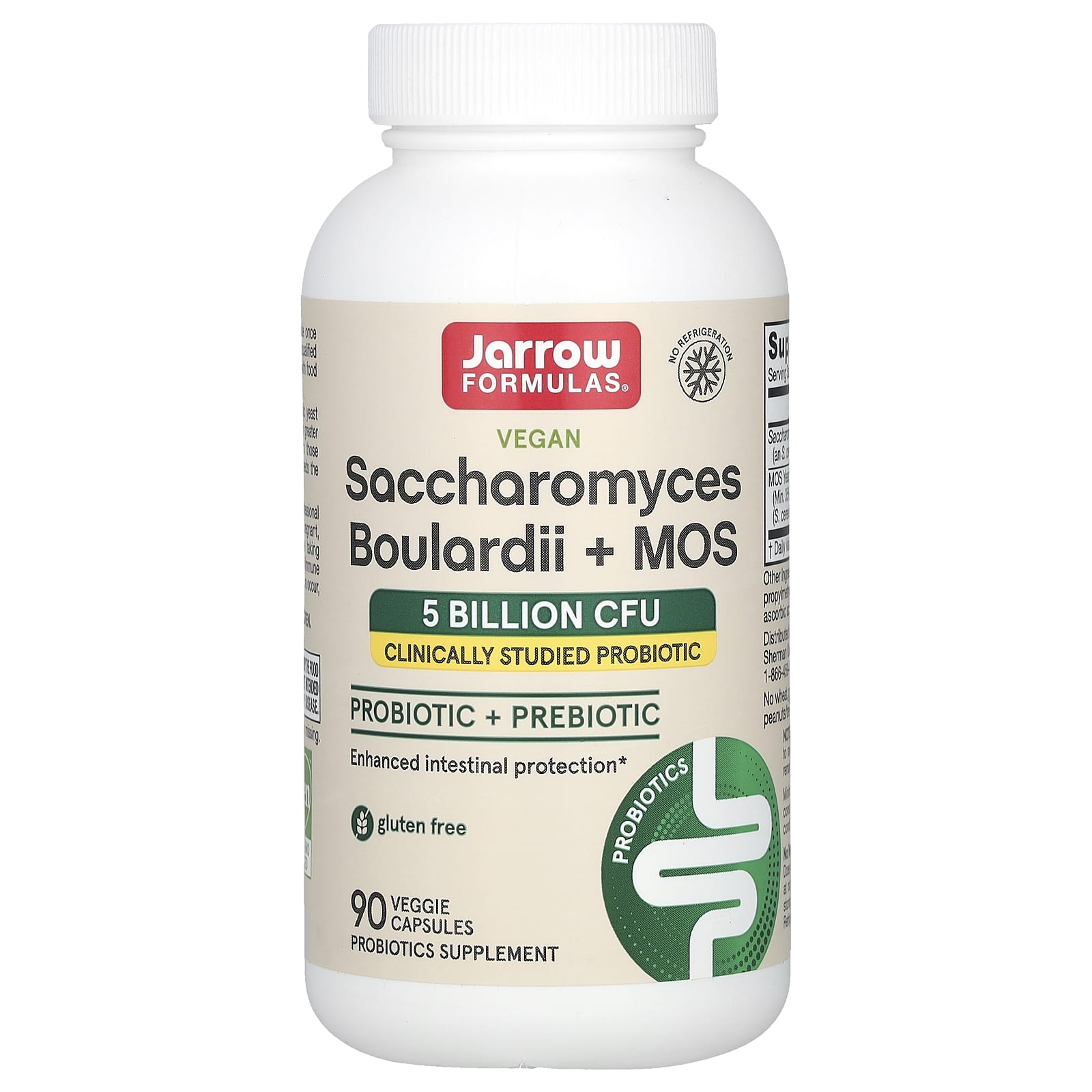 

Vegan Saccharomyces Boulardii + Mos, 5 Billion CFU, 90 Veggie Caps