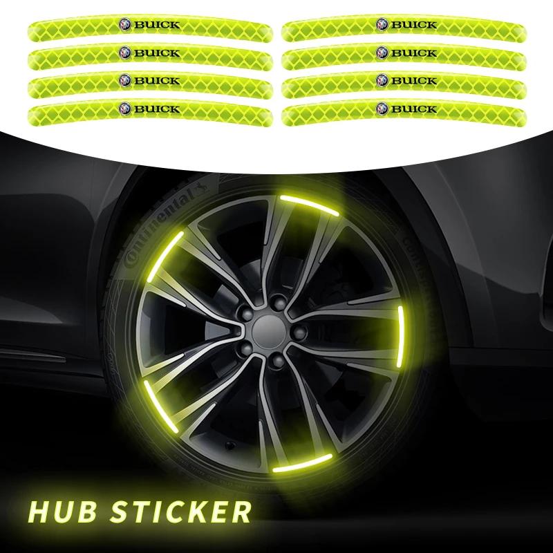 Car Bike Motorcycle Wheel Hub Reflective Stickers For Buick Regal LaCrosse Encore enclave royaum Park Avenue Envista GL8 GL6