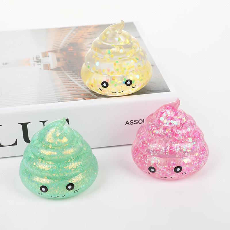 Novinka Squishy Maltózové Hovno Stresové Squishies Hračky Třpytivé Vtipné Pružné Mačkací Fidget Hračky pro Dospělé Dárek na První April