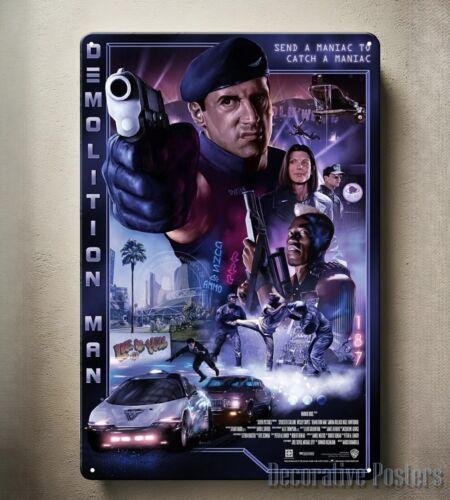 Demolition Man sylvester Movie Metal Poster Tin Sign xcmAluminum 20x30cm(7.8x11.8inch)