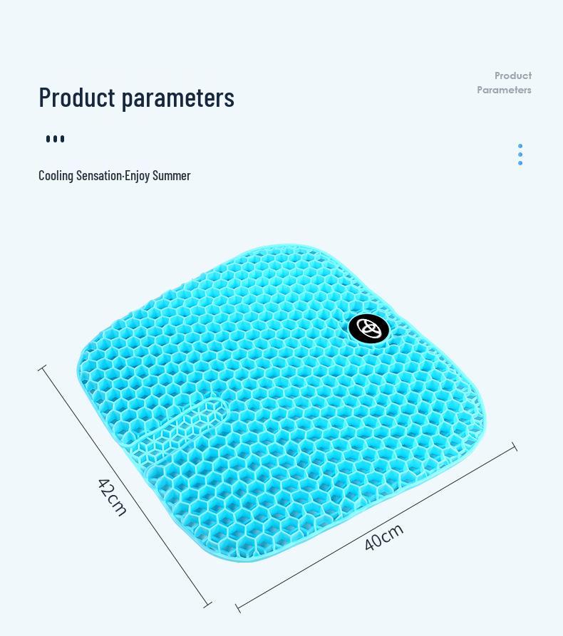 Niedlicher wabenförmiger Gel-Sitzkissenbezug, kompatibel mit Toyota, universell, atmungsaktiv, TPE-Polster für langes Sitzen.