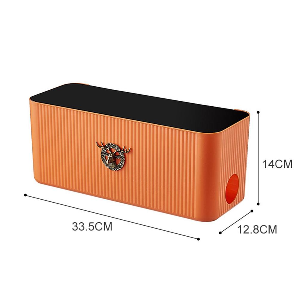 Cable Management Box Storage Cord Organizer Wires Keeper Protector Deer Decorative for Electrical