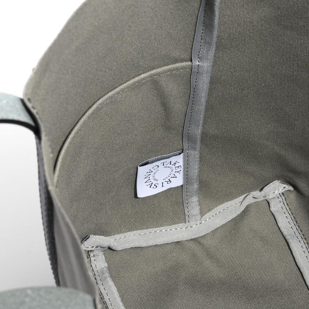 Tote Bag PARK Tote A4 Storage Capacity Takeyari Canvas Leather Handle Paraffin Treatment Water Repellent 60062 Khaki [Antrack] [M]