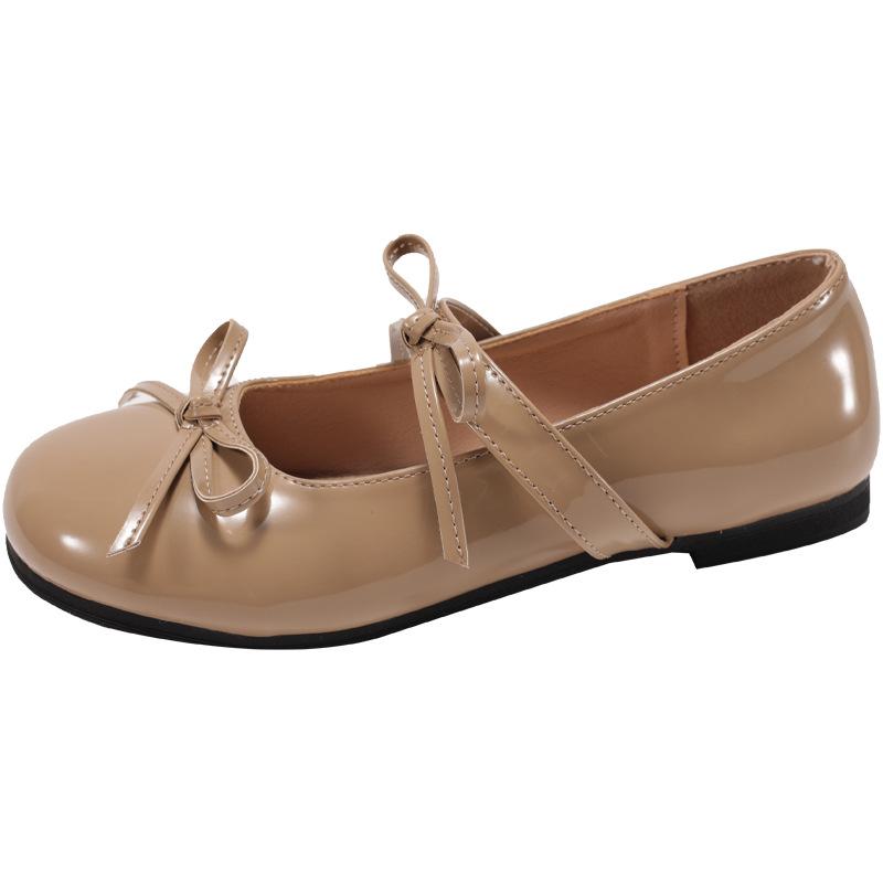 

Evening wind shoes French bow Mary Jane shoes flat women s shoes early spring with skirts soft-soled single shoes ballet shoes