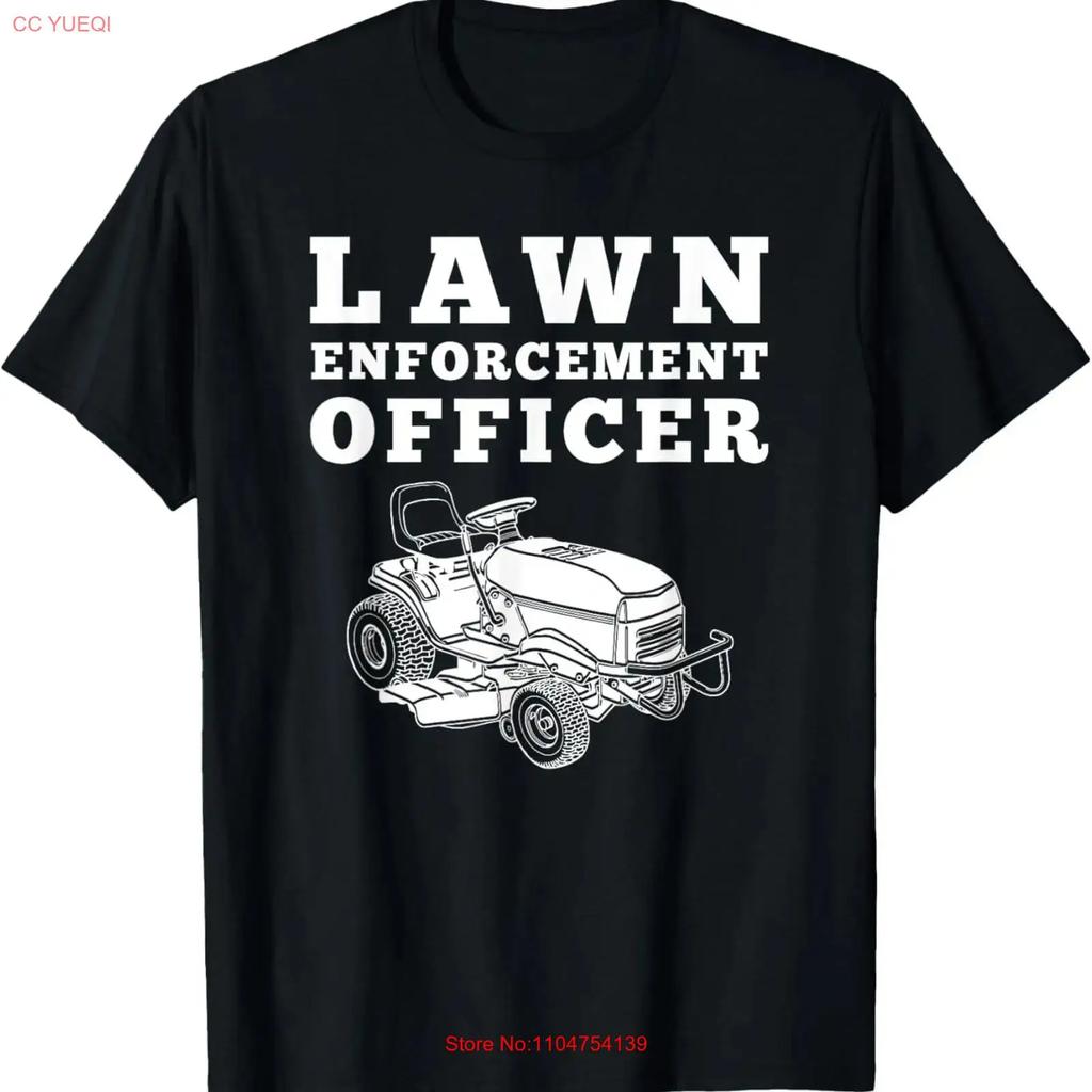 Lawn Enforcement Officer Mowing T Shirt Funny Lawnmower Vintage Washed Comfortable Casual Stretched Unisex Soft Versatile Homme