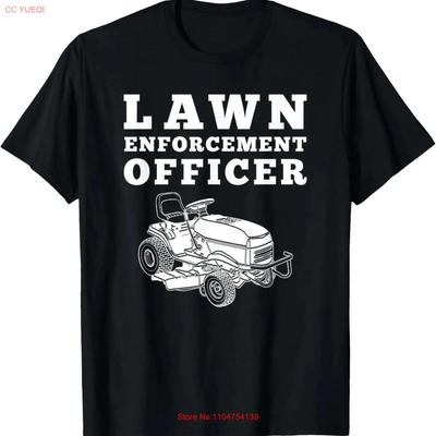 Lawn EnforceUnisext Officer Mowing T Shirt Funny Lawnmower Vintage Washed Comfortable Casual Stretched Unisex Soft Versatile Homme