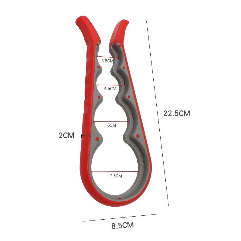 5-in-1 Jar Opener Multifunctional Non-slip Can Opener Bottle Opener Kit with Silicone Handle Kitchen Accessories Kitchen Gadgets