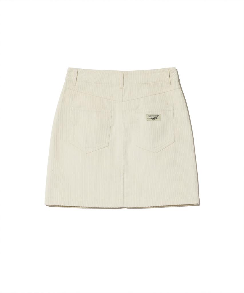 Yale Women'S Corduroy Short Skirt_Cream