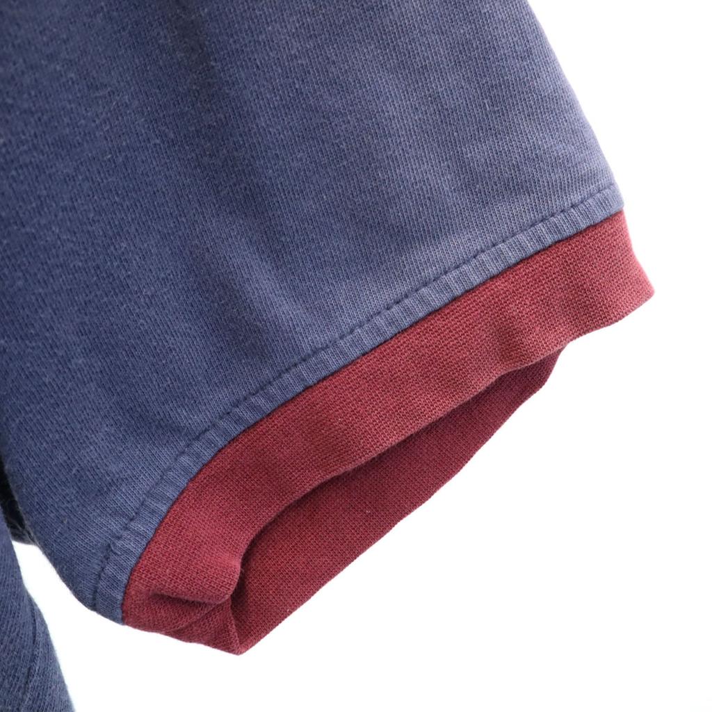 Reebok 90s Old Short Sleeve V Neck T-shirt S Blue Men's Used