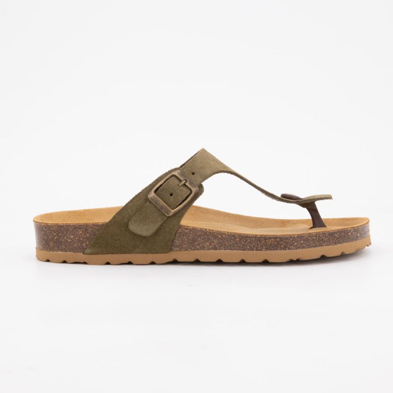 

Women s khaki leather toe post mules I AM 37 хаки