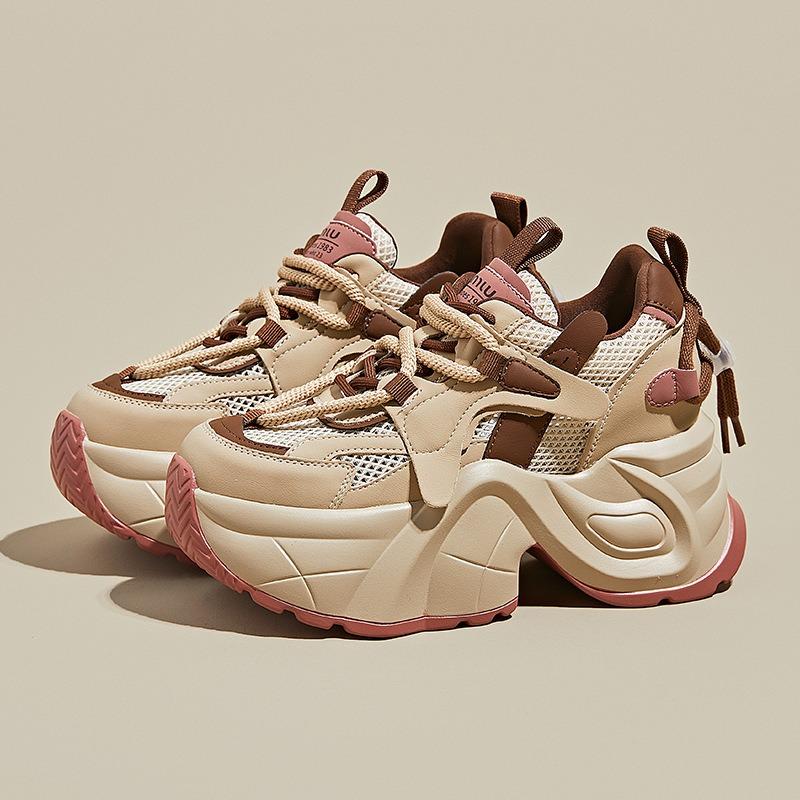 Plateau-Schuhe mit innerer Absatzhöhe, vielseitige atmungsaktive Freizeitschuhe für Damen, Sportschuhe für Frühling und Sommer, Kinder, hoher Wert