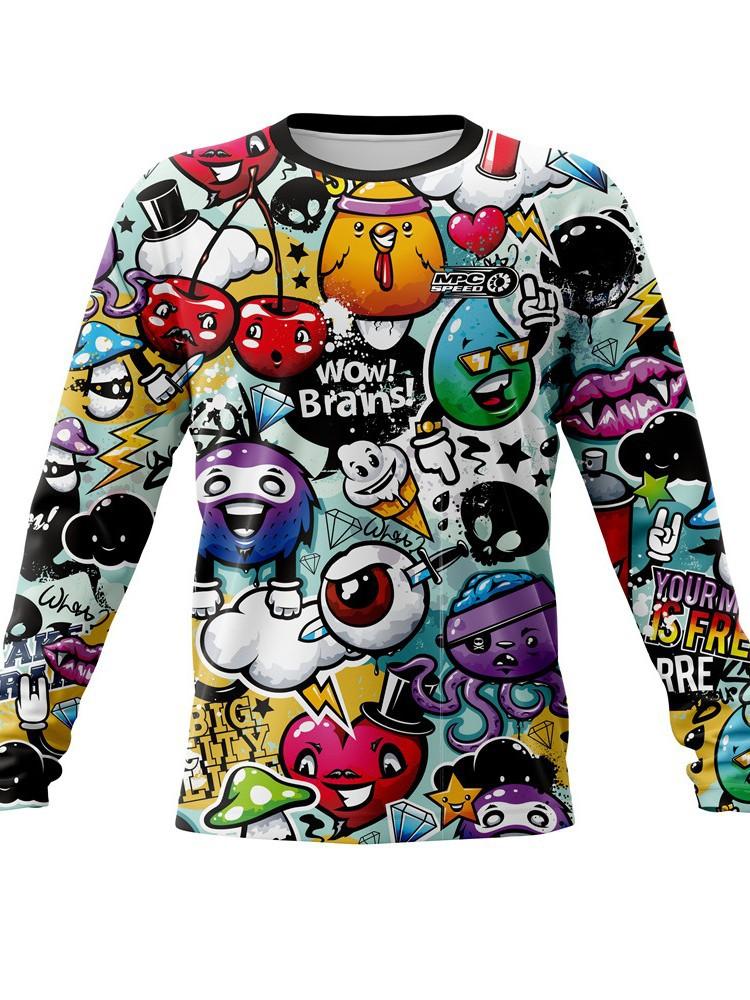 Graffiti men's downhill riding suit off-road motorcycle mountain bike suit racing suit summer
