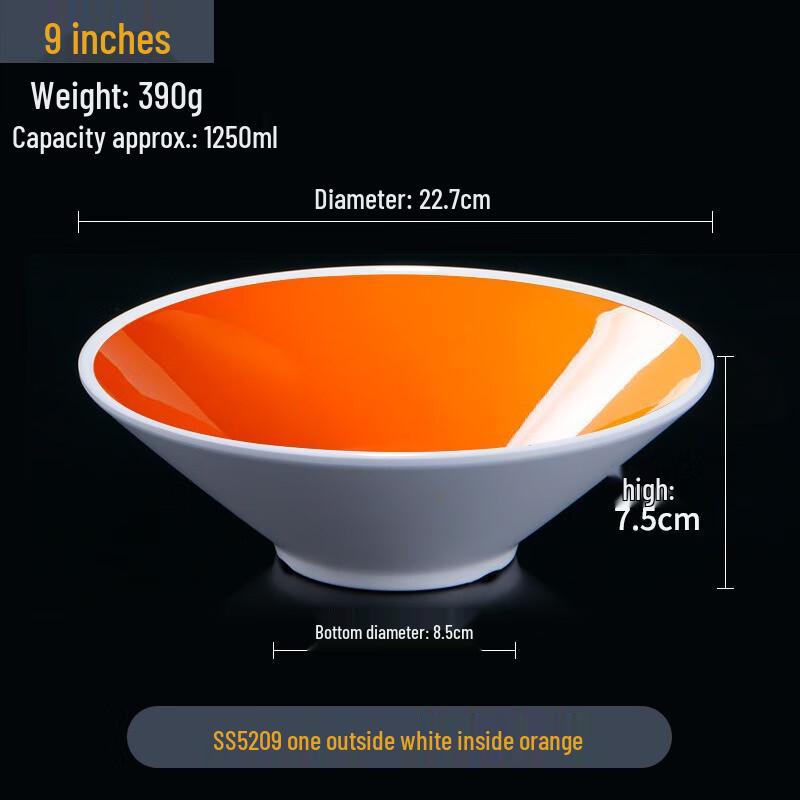 JINMEILI Melamine Conical Ramen/Rice Bowl