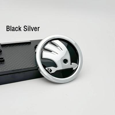 2026 Hot For 1pcs 80mm 90mm ABS Car Emblem Badge Hood Front Rear Trunk Logo For Skoda Fabia 1 2 Octavia A7 RS Superb Rapid