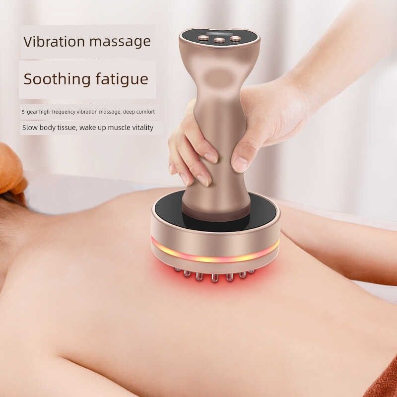 Electric Meridian Dredging Massage Brush Five Elements Meridian Brush For Home Gua Sha Scraping Massager Back Leg Massage Vibration Heating