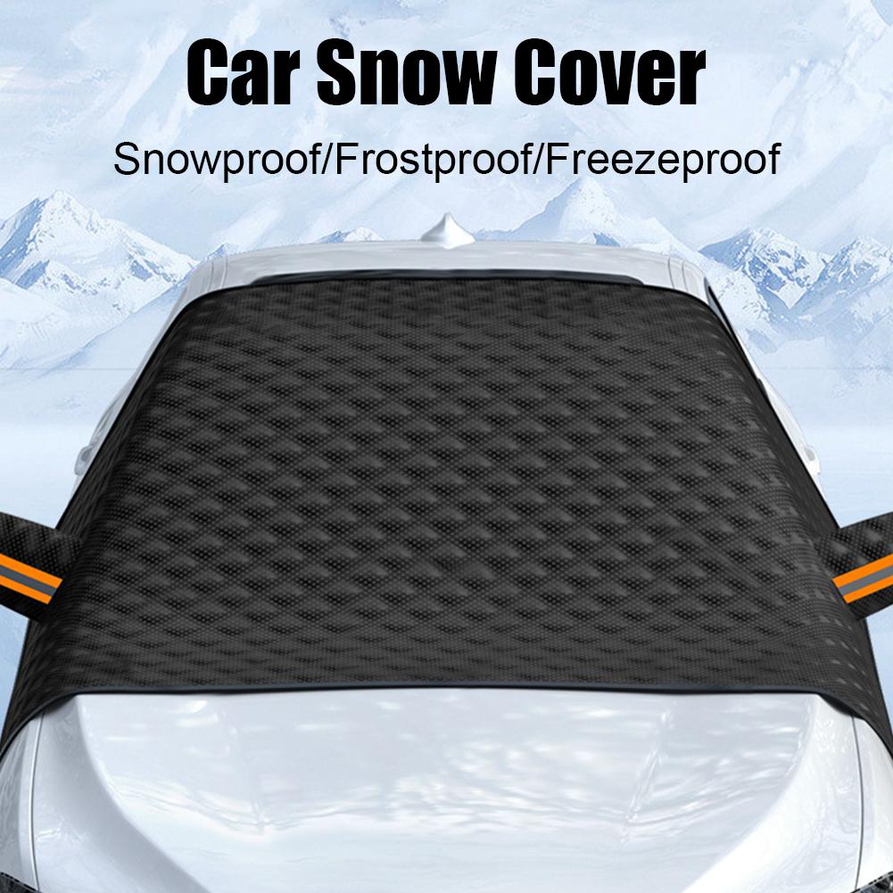 Car Winter Snow Cover Front Windshield Sunshade Antifreeze Cover Cover Waterproo Thickening Multi-layer Snow Half And Cotto U4F4