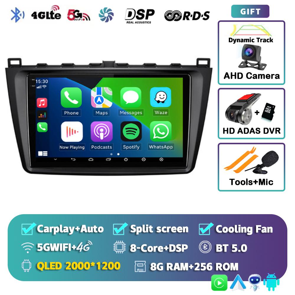 Android 14 Carplay Auto For Mazda 6 2 GH 2007-2012 Car Radio Multimedia Video Player Navigation GPS Stereo Head Unit DSP No 2din