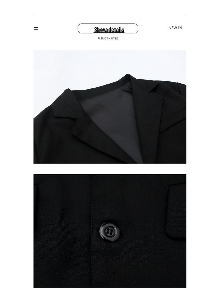 Children’s Summer Tuxedo Suit Set - Handsome Boy Pageant & Piano Performance Blazer for Big To Middle-Aged Kids