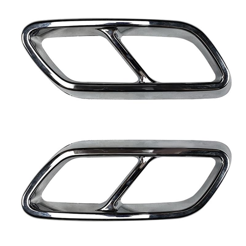 A51K-AMG Car Tail Throat Exhaust Pipe Muffler Tip Cover For Mercedes Benz C-Class W206 C200 C260 C300 +