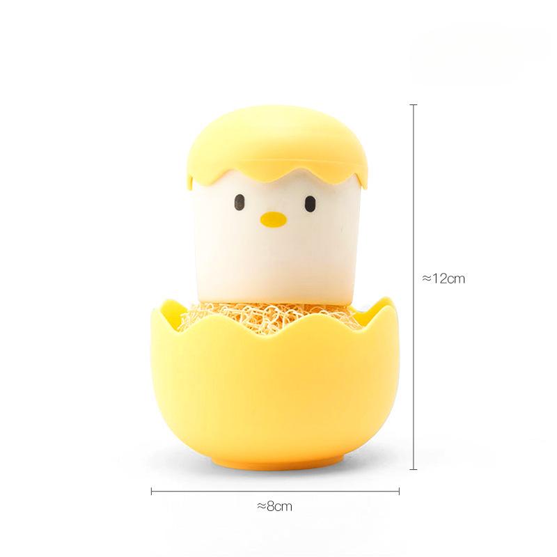 Kuchyňský hrnec a kartáč na mytí nádobí, nepouští ocelové kuličky, s rukojetí, vyměnitelný, vláknitá čisticí kulička, domácí odnímatelný čisticí kartáč