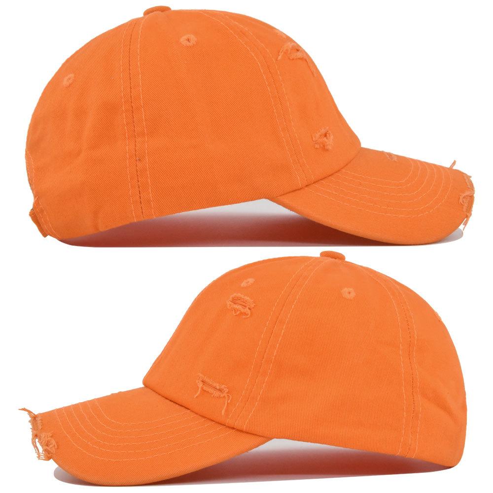 Baseball Cap Snapback Hat Pure baseball cap Water washing Hole Spring Autumn Cap Hip Hop Fitted Cap For Men Women