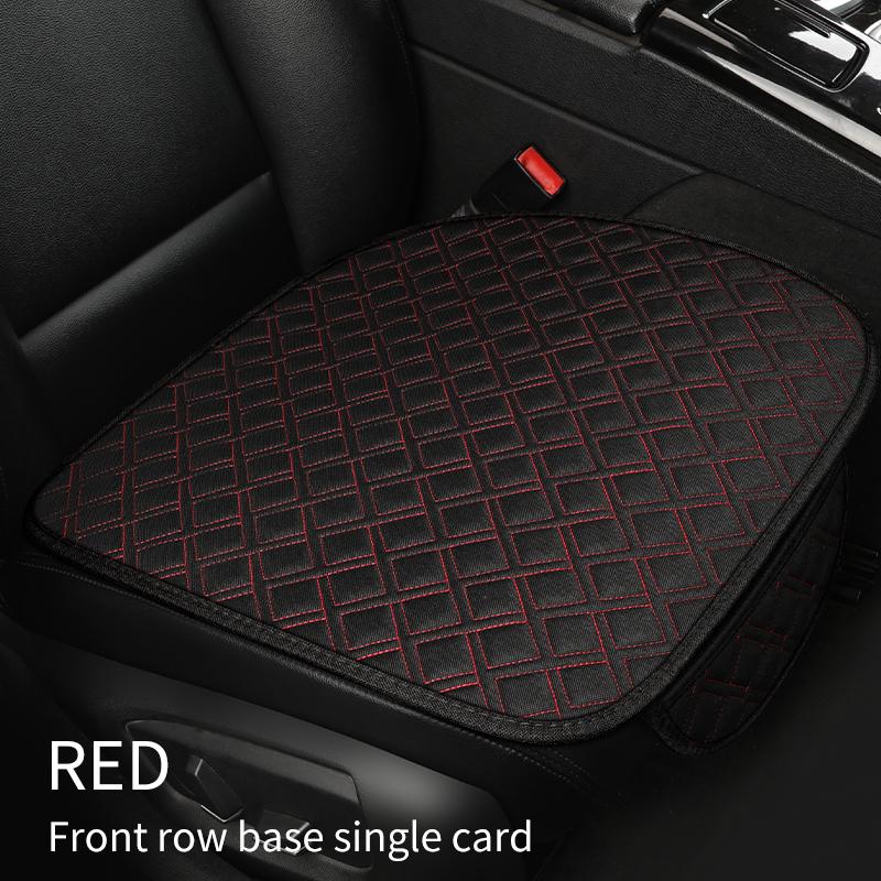 New Linen Car Seat Cushion Three Piece Set, Four Season Universal Anti Slip Five Seat Backrest Car Seat Cushion, Summer Cushion