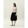 Anggae Balloon Padded Midi Skirt Black
