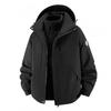 Men Women 3-in-1 Outdoor Waterproof Windproof Jacket With Detachable Down Inner Layer Hiking Camping Winter