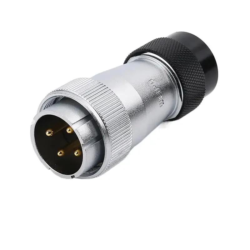 WEIPU WS32 TD+ZD 4 6 8 10 11 13 19Pin Docking Power Circular Connector M32 Soldering Single Wire Cable Adapter Aviation Plug