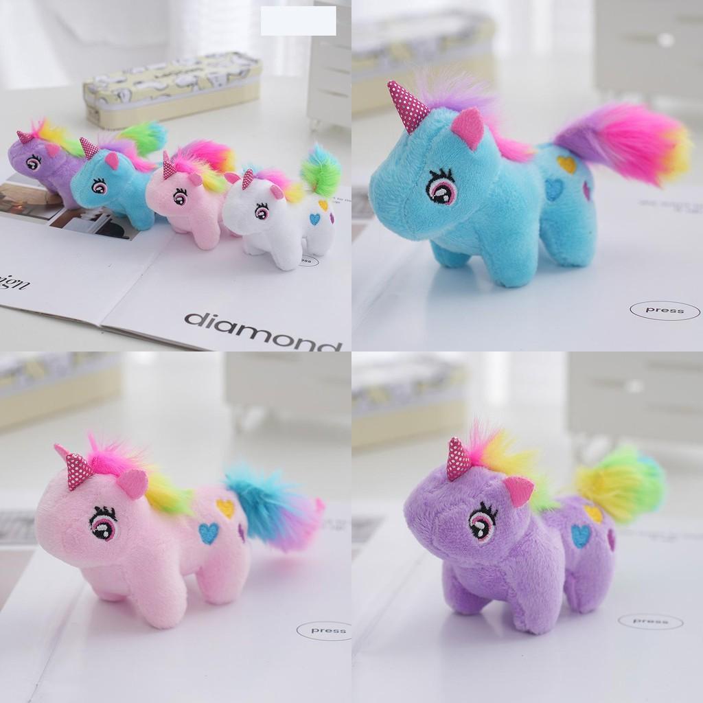 Theme Unicorn Cartoon Plush Toy Backpack Pendant Cute Keyring Decoration Gift