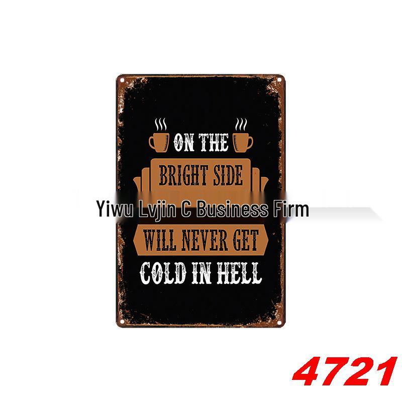 Vintage Coffee Tin Sign for Restaurant or Home Decor