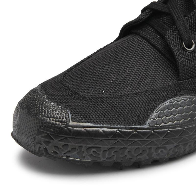 Scarpe di sicurezza in gomma gialle e nere a vita alta per uomo e donna - Protezione 21 cm