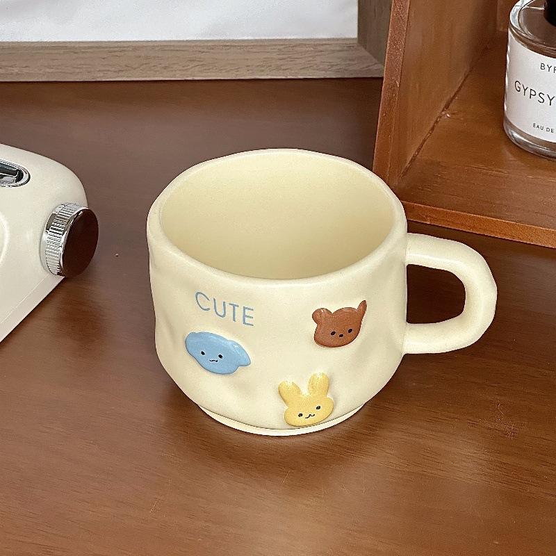 Hochwertige Cartoon-Tasse für beste Freundin Geburtstagsgeschenk für Mädchen Praktische Keramiktasse Frau Geschenk Souvenir