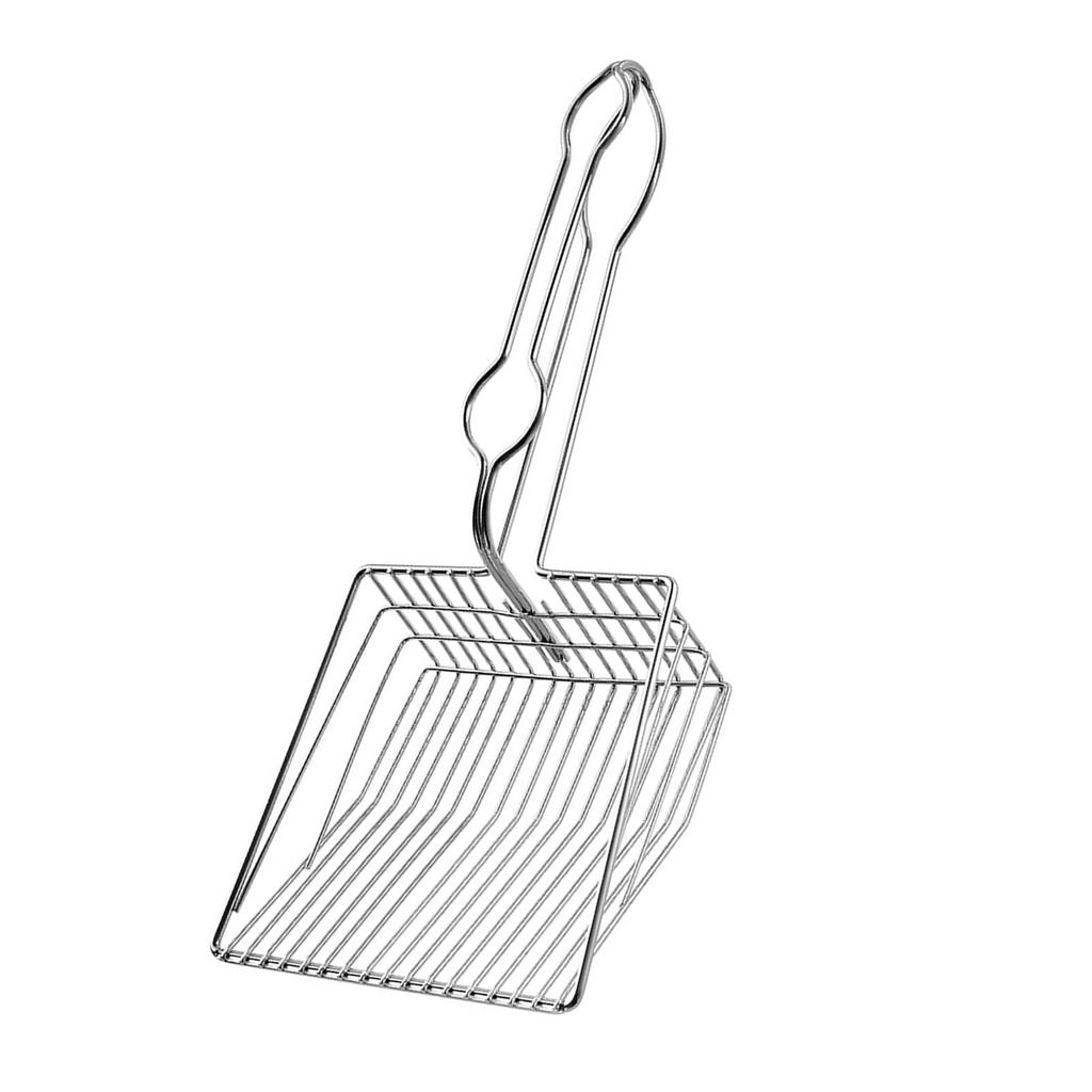 Metal Cat Litter Scoop Kitty Scooper Stainless Steel Comfortable Grip Easy to Clean Efficient Cat Poop Lifter for