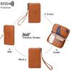 2024 RFID Travel Passport Wallet - Long Zipper, Multifunctional Holder for Documents, Tickets, and More