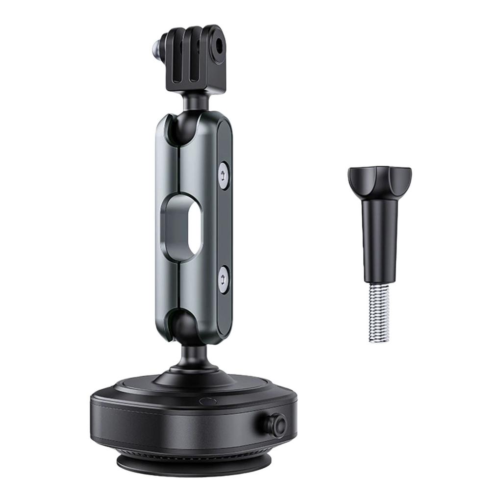 Shockproof Aluminum Alloy Electric Car Suction Cup Mount For Dashboard Camera With 2Prong Connectors Adjustable Angles
