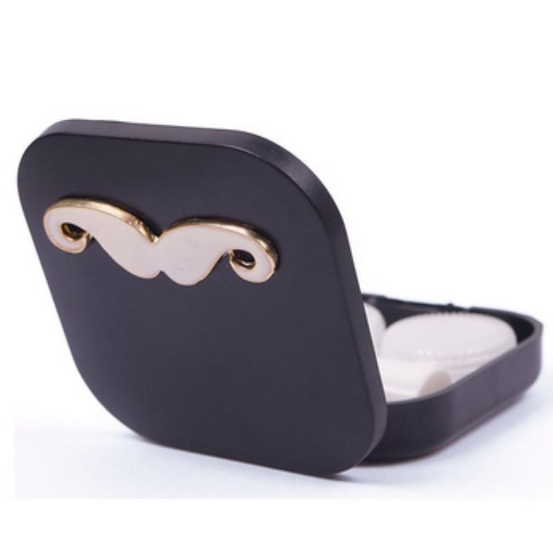 Mini Solid Color Contact Lens Case Contact Lens Container Girls Travel Holder Storage Eye Container with Mirror