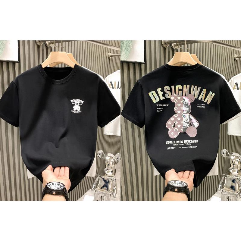 

Футболка с круглым вырезом и коротким рукавом для женщин, горячая распродажа, роскошные брендовые летние красивые мужские свободные топы из чистого хлопка с коротким рукавом Y2k 3XL