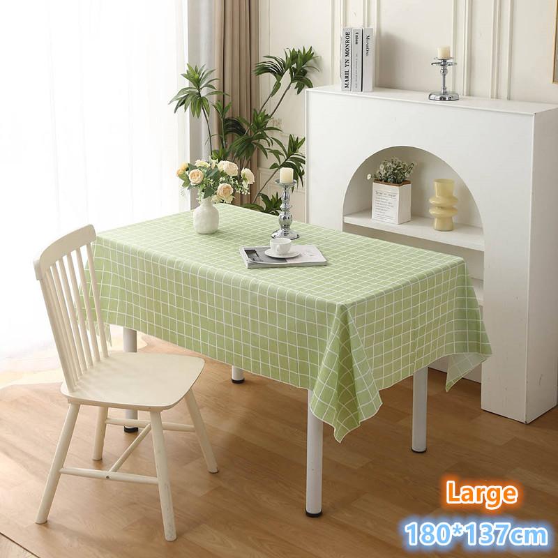 Table Cloth For Home Waterproof Plaid Stripe Dining Tablecloth Kitchen Decorative Rectangular Coffee Cuisine Party Table Cover