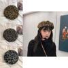 Beret Print Leopard Hat For Women Men Winter Fall Warm And Retro Stylish