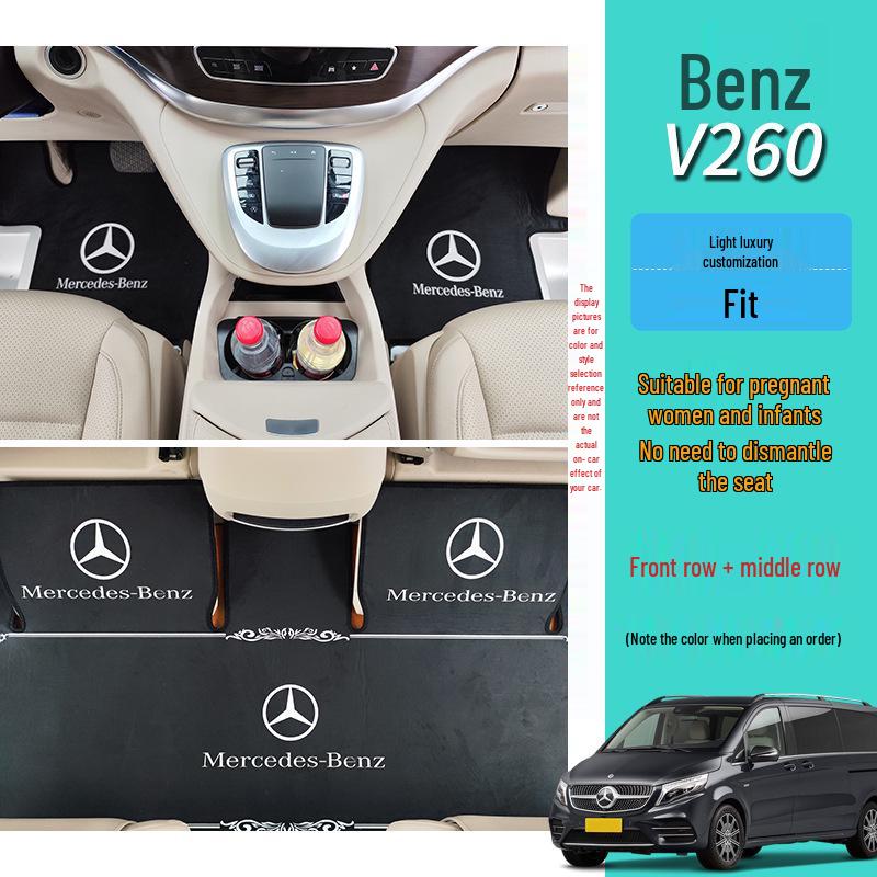 Tappetini personalizzati per Mercedes-Benz V260/V260L: Copertura Completa per Fronte, Centro e Bagagliaio