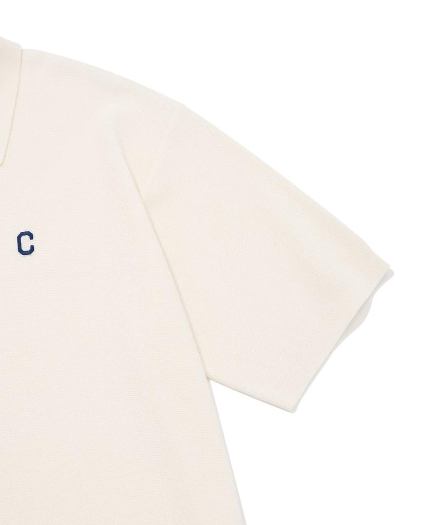 COVERNAT C Logo Collar Half Knit Ivory