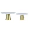 2pcs Round Dessert Display Stand Iron Cake Holder Smooth Cake Stand Set  Cake Display