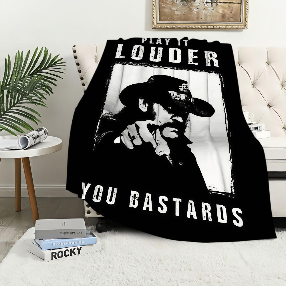 Band M-MOTORHEAD-ES Rock Blanket Flannel warm comfort soft plush blanket For Picnic Beds Sofas Homes And Bedrooms