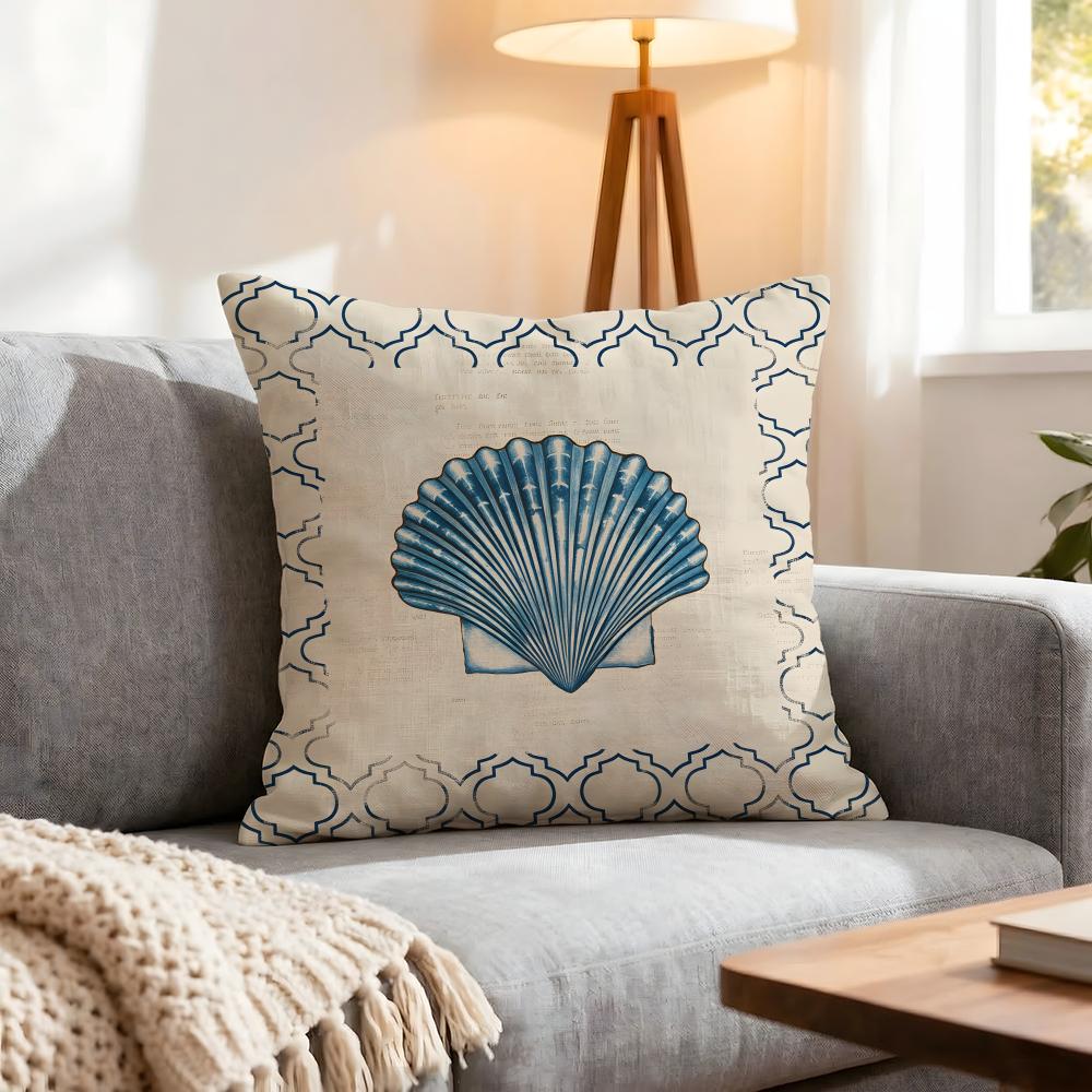 Pattern Conch Pattern Cushion Cover 1Pcs Decorative Covers Soft Cushion Case For Sofa Couch Decor 40X40 45X45 Pillowcases