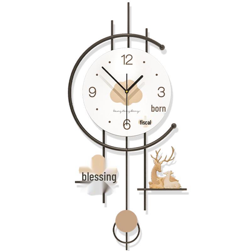 High-End Creative Living Room Wall Clock: Elegant Design for Home Decor