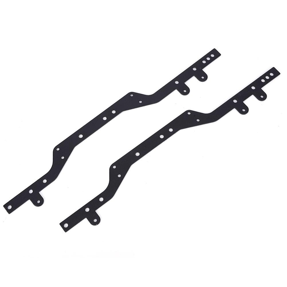 2Pcs RC Car Metal Chassis Beam Replacement Accessory for WPL C34 C34K C34KM 1Celsius16 Black