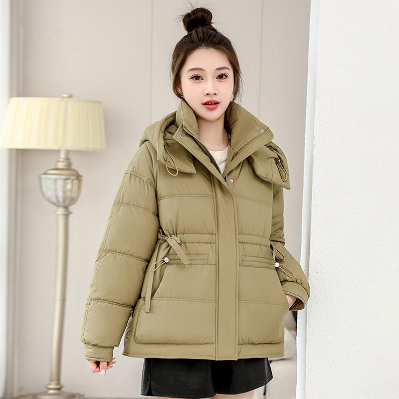 Cotton Clothing Women's Short 2026 New Plus Size Korean Fashion Hooded Internet Red Padded Jacket Versatile and Loose