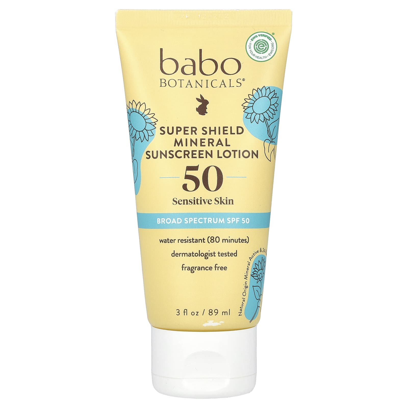 

Солнцезащитный минеральный крем с маслом ши, SPF 50, без отдушек, 89 мл (3 жидких унции)
